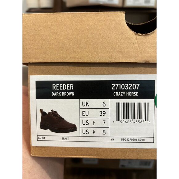 Dr. Marten's / Reeder Crazy Horse Leather Utility Shoes / Stylish Docs Lace Up - Picture 5 of 11